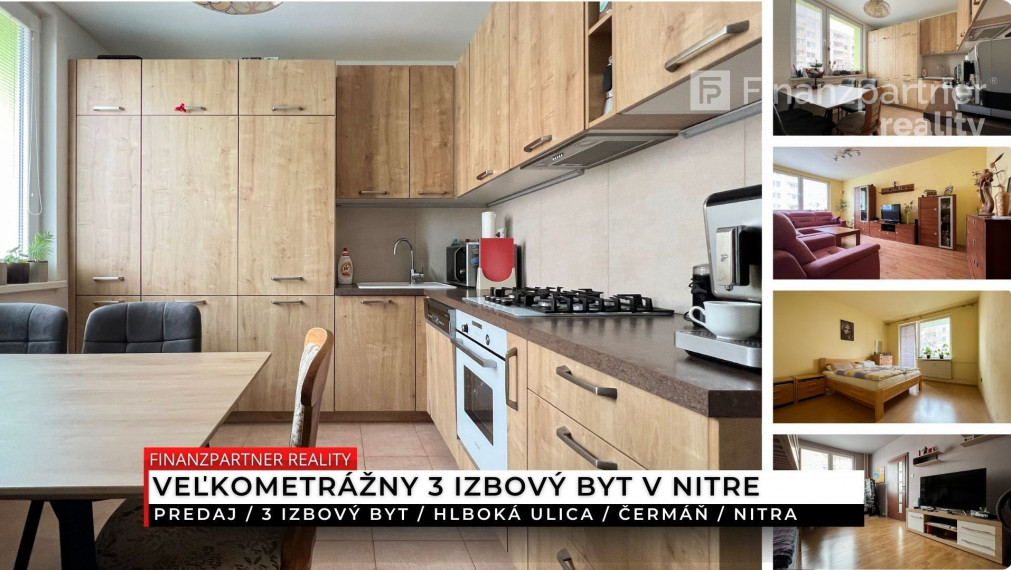 Veľkometrážny 3 izbový byt, 84 m2, Hlboká, Nitra